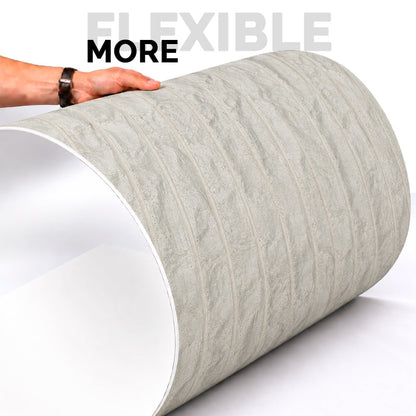 Panel Mural de Piedra Flexible Natural Slim Dolomites Quartz Beige 120x60 - Revestimiento Pared impermeable