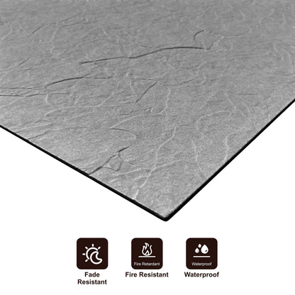 Panel Mural de Piedra Flexible Natural Florence Gris Oscuro 118x58cm - Revestimiento Pared impermeable