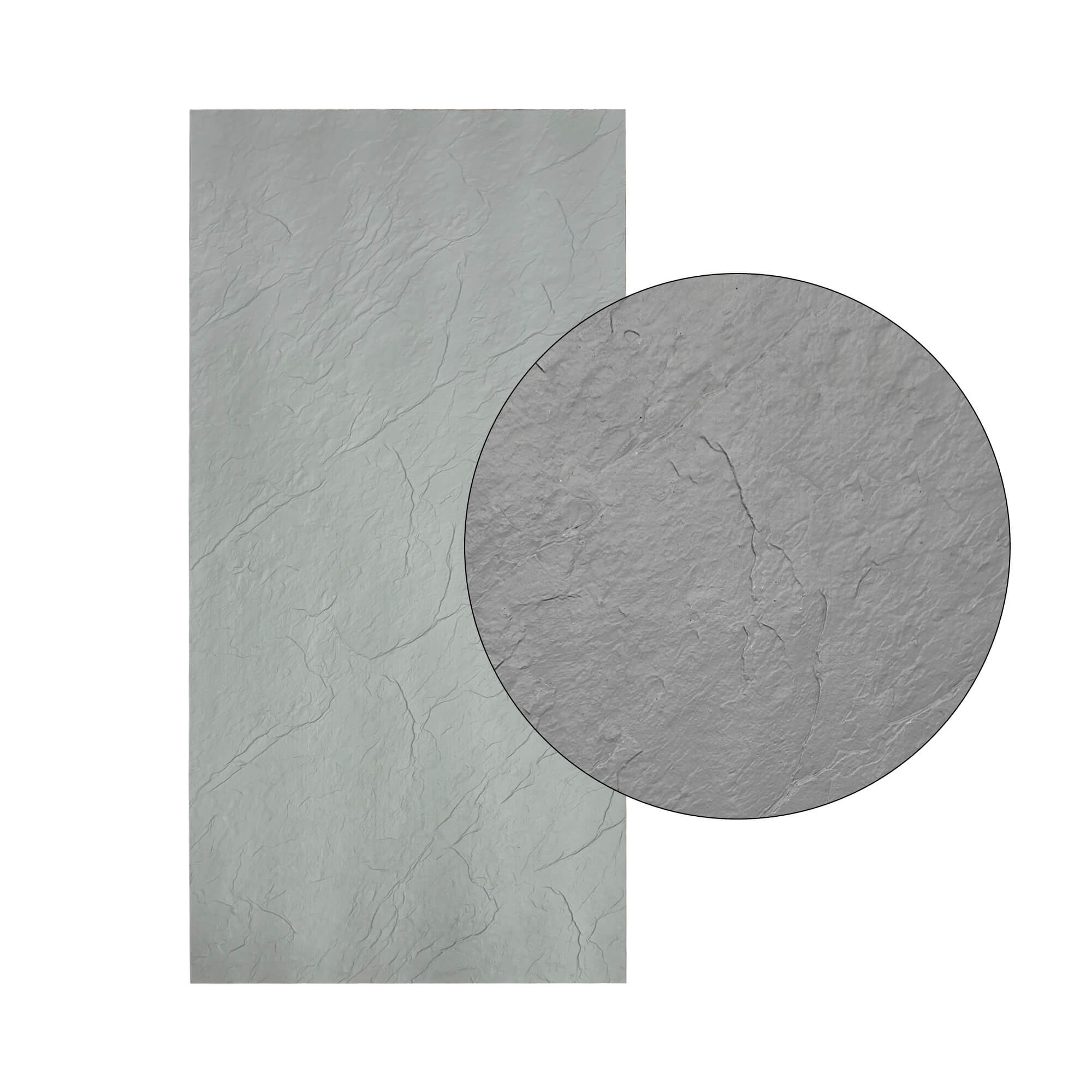 Panel Mural de Piedra Flexible Natural Florence Gris Oscuro 118x58cm - Revestimiento Pared impermeable