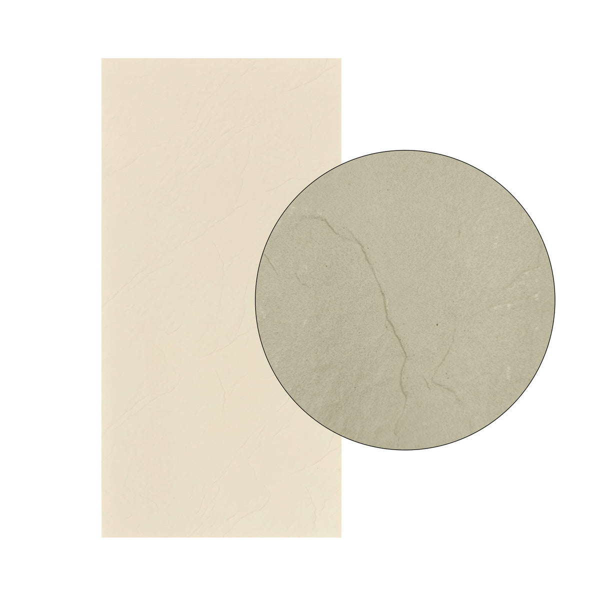 Panel Mural de Piedra Flexible Natural Slim Florencia Beige Claro 120x60