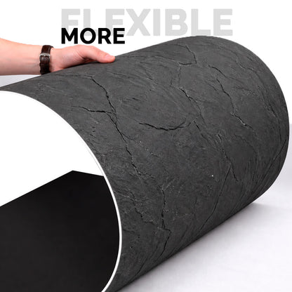 Panneau Mural en Pierre Flexible Naturelle Slim Florencia Noir 120x60 - Revêtement Mural Imperméable