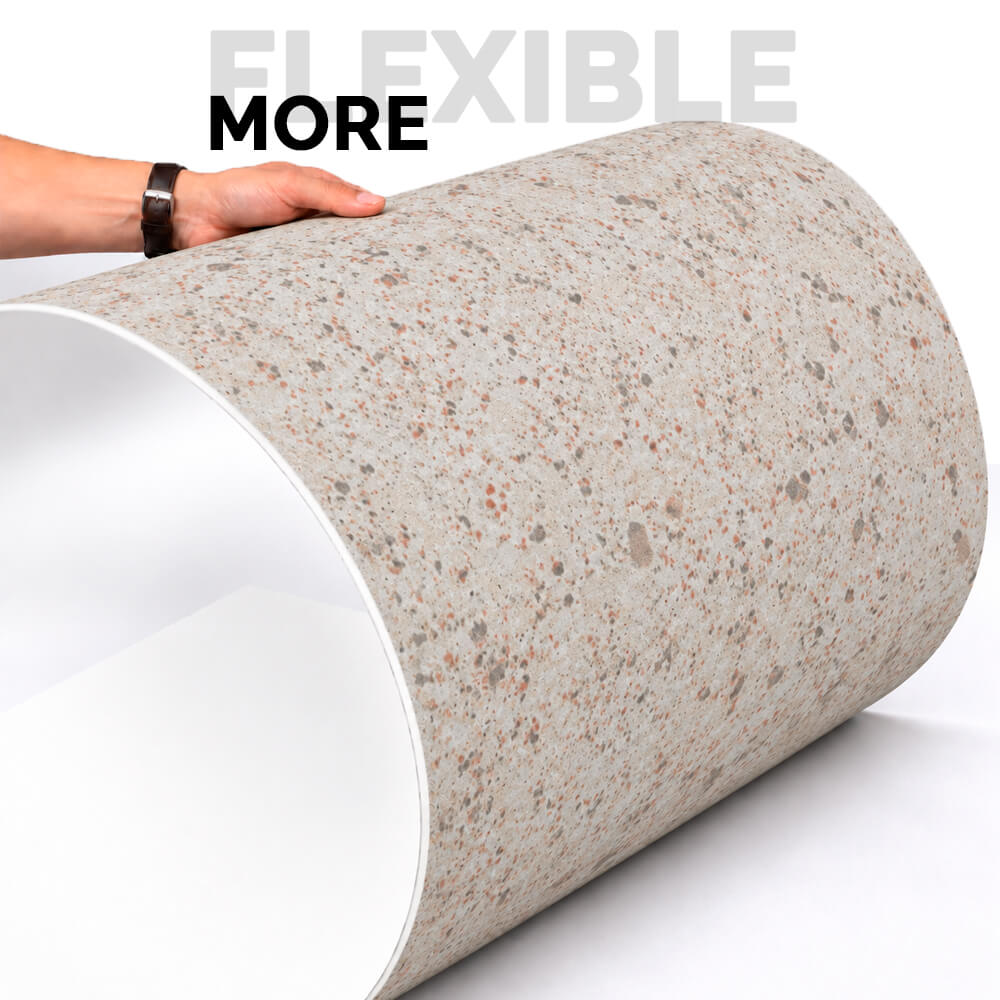 Wandpaneel aus flexiblem Naturstein Slim Granite Beige 120x60 - Wasserdichte Wandverkleidung
