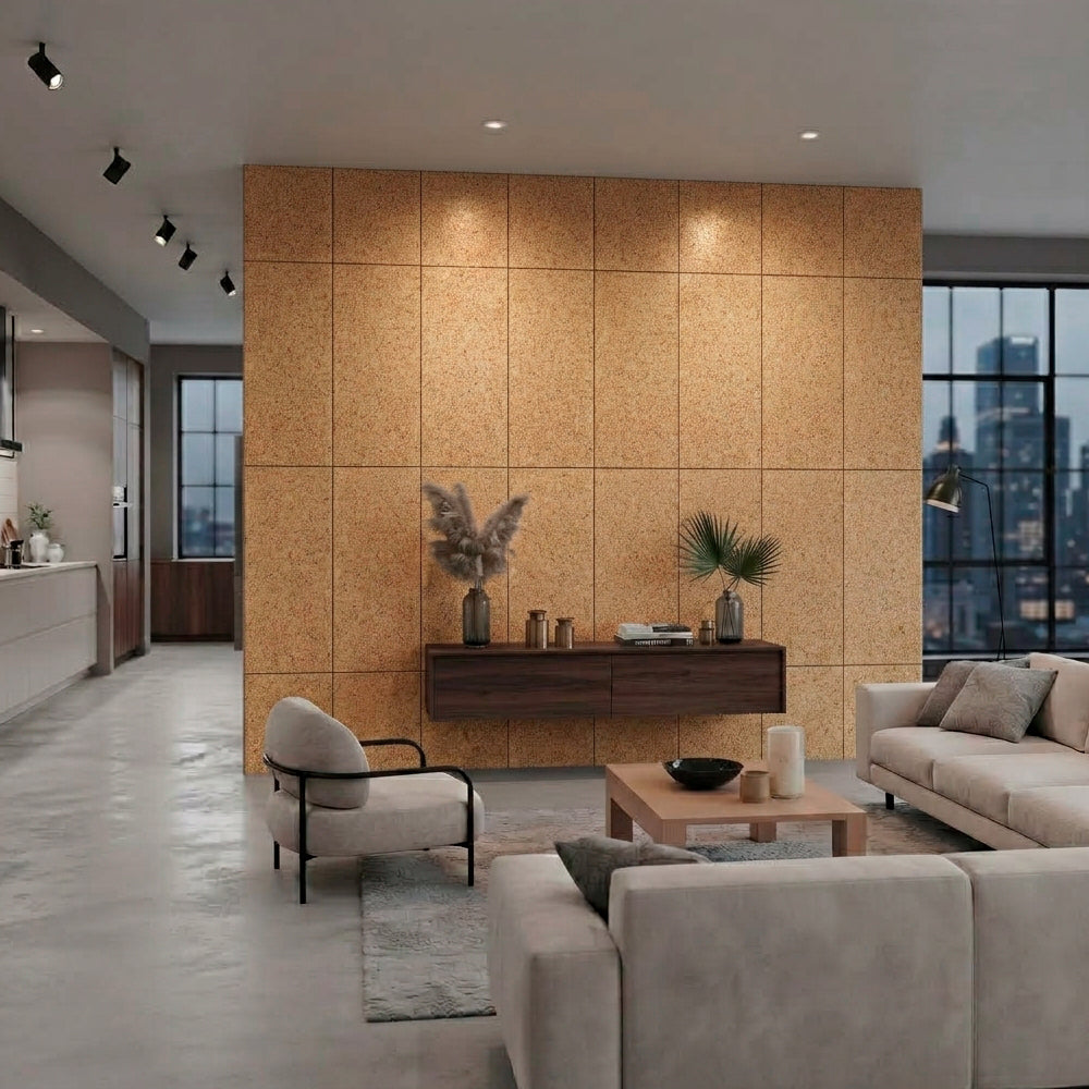 Natural Slim Granite Gold Flexible Stone Wall Panel 120x60 - Waterproof Wall Cladding