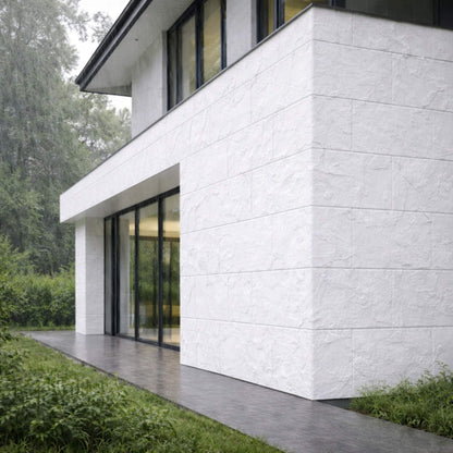 Panel Mural de Piedra Flexible Natural Milan Blanco 120x60cm - Revestimiento Pared impermeable