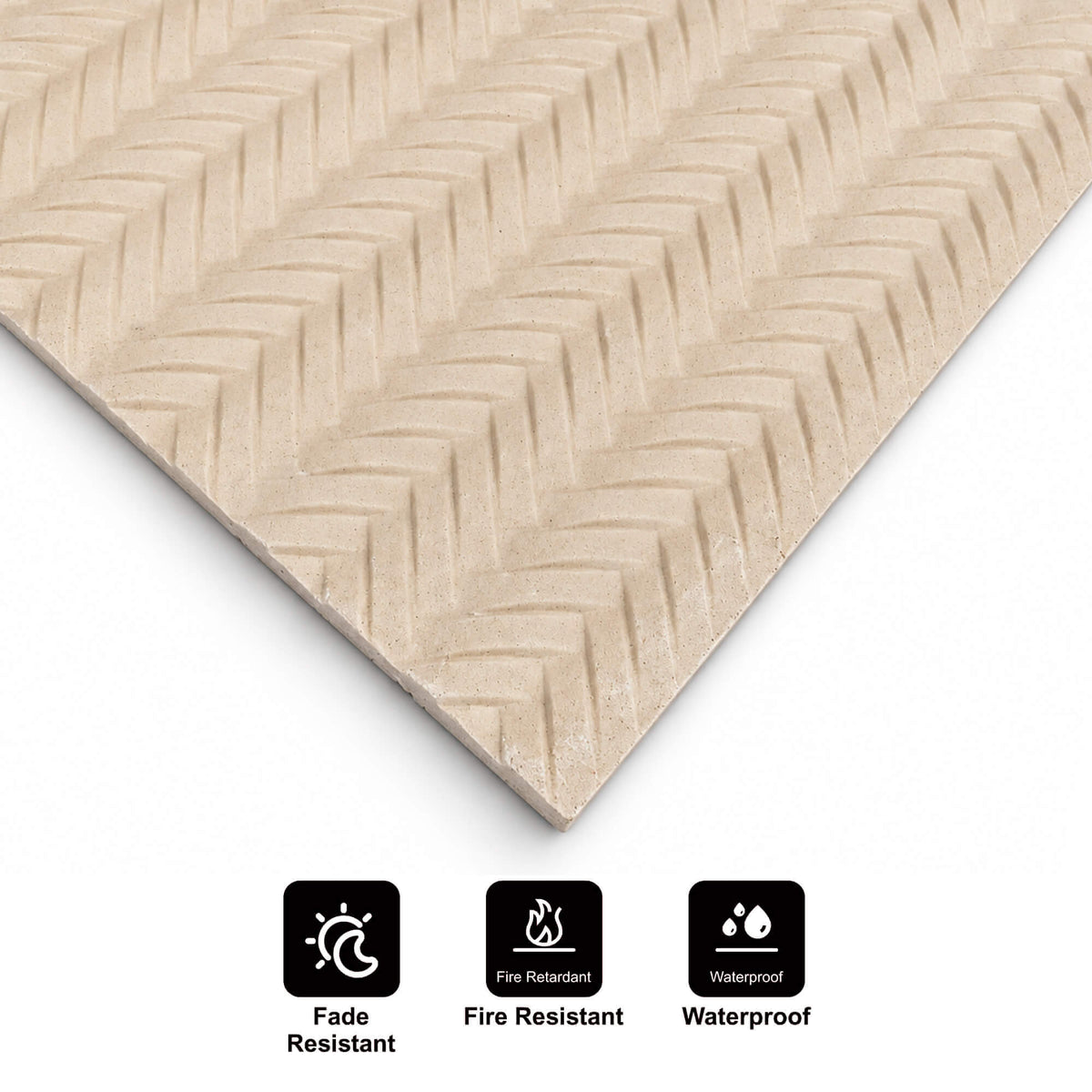 Wandpaneel aus flexiblem Naturstein Slim Pisa Beige 120x60 - Wasserdichte Wandverkleidung