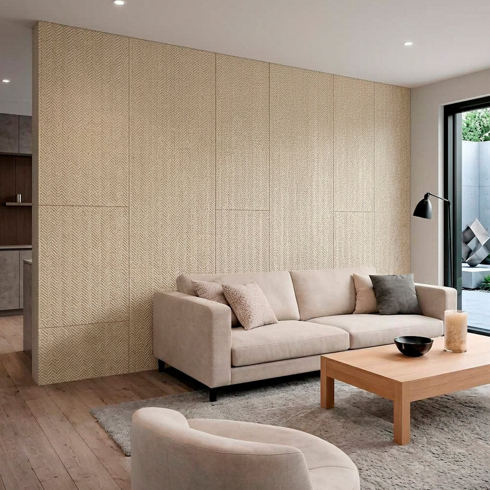 Wandpaneel aus flexiblem Naturstein Slim Pisa Beige 120x60 - Wasserdichte Wandverkleidung