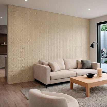 Wandpaneel aus flexiblem Naturstein Slim Pisa Beige 120x60 - Wasserdichte Wandverkleidung