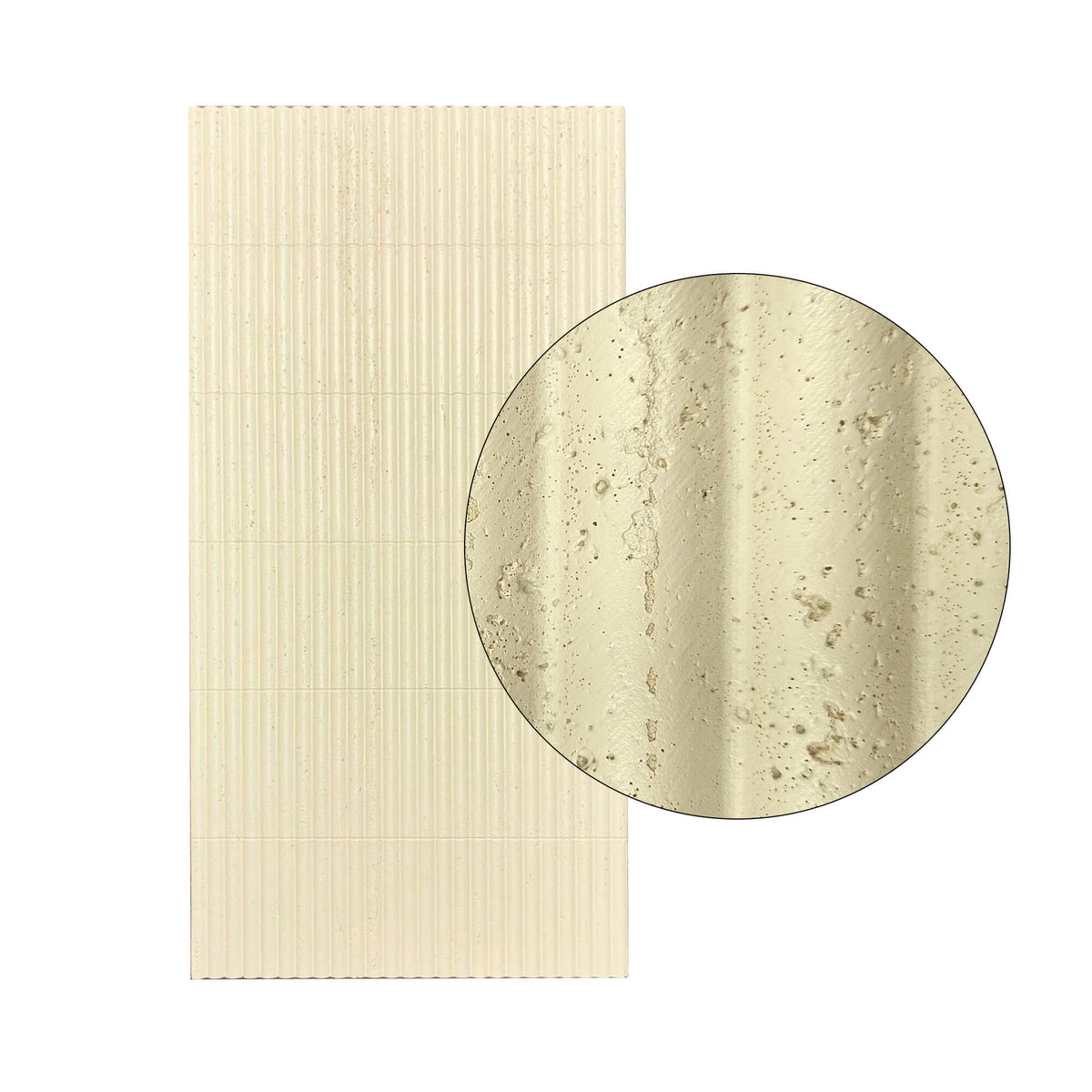Panel Mural de Piedra Flexible Natural Slim Pompeya Beige 120x60