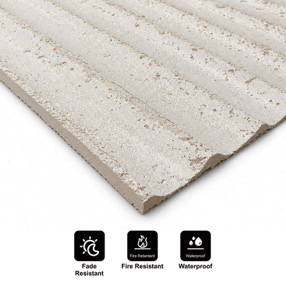 Panneau Mural en Pierre Flexible Naturelle Slim Trento Beige 120x58 - Revêtement Mural Imperméable