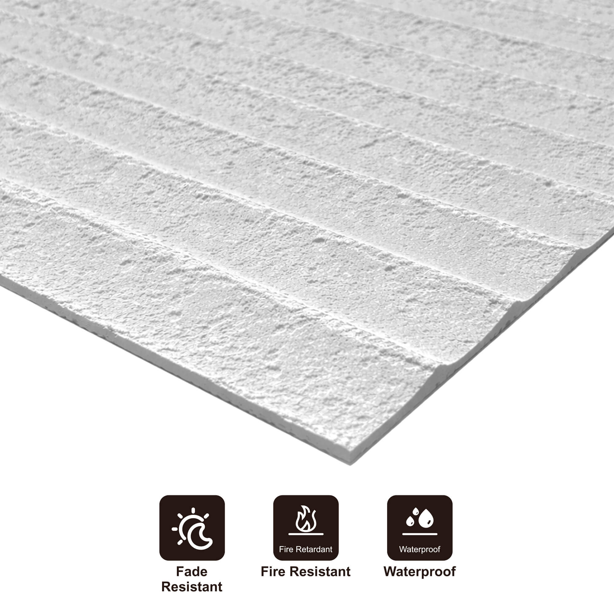 Panel Mural de Piedra Flexible Natural Trento Gris Claro 120x60cm - Revestimiento Pared impermeable