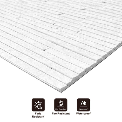 Panel Mural de Piedra Flexible Natural Venecia Blanco 120x60cm - Revestimiento Pared impermeable