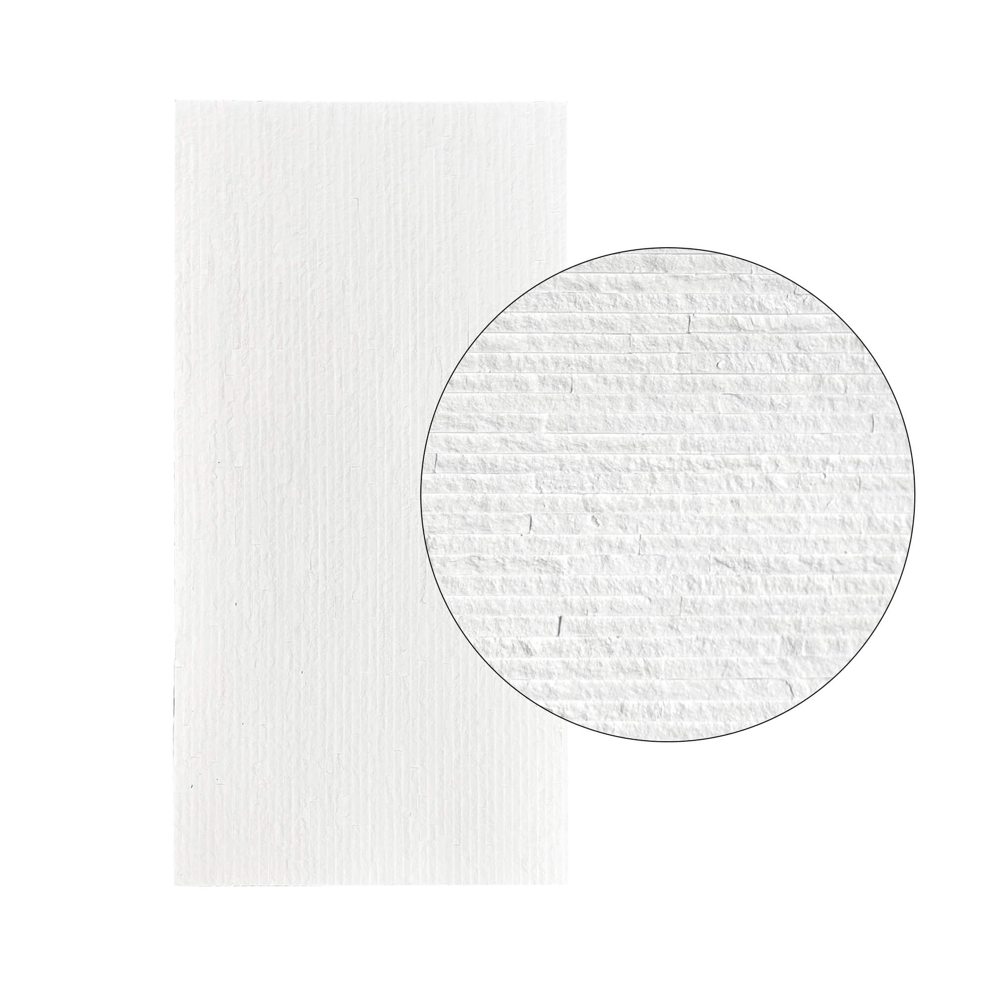 Panel Mural de Piedra Flexible Natural Venecia Blanco 120x60cm - Revestimiento Pared impermeable
