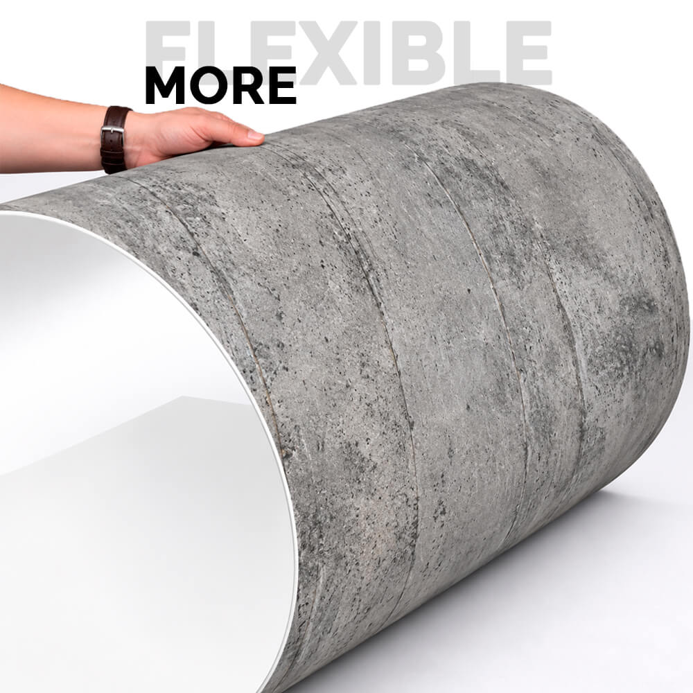 Panneau Mural en Pierre Flexible Naturelle Slim Verona Gris Ciment 120x58 - Revêtement Mural Imperméable