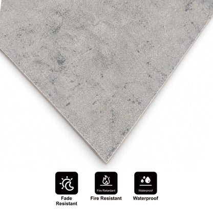 Panneau Mural en Pierre Flexible Naturelle Slim Verona Gris Ciment 120x58 - Revêtement Mural Imperméable