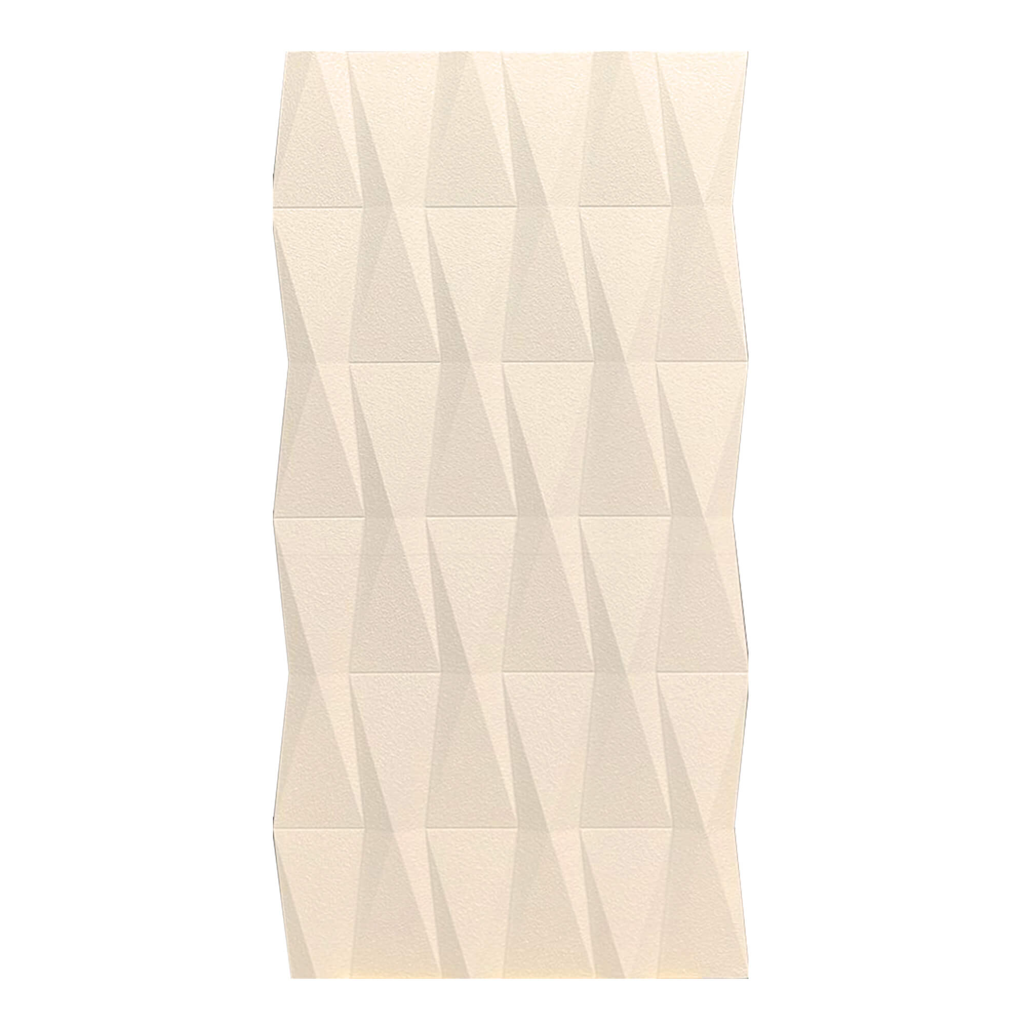Pack 18 Painéis Parede 3D de Poliuretano Rígido PU HD Geometry Série A Bege 120x60cm - Revestimento Decorativo Interior e Exterior