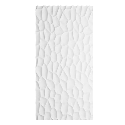 Pack 18 Painéis Parede 3D de Poliuretano Rígido PU HD Geometry Série C Branco 120x60cm - Revestimento Decorativo Interior e Exterior