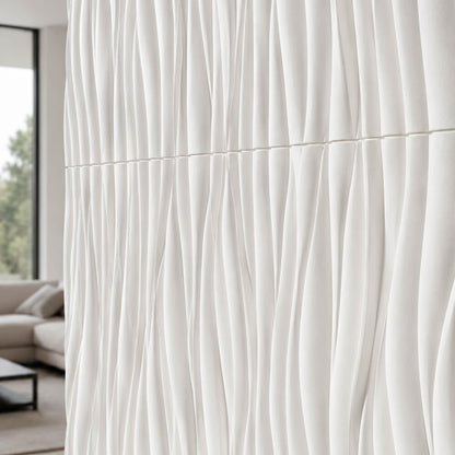 Pack 22 Painéis Parede 3D de Poliuretano Rígido PU HD Geometry Série D Branco 120x60cm - Revestimento Decorativo Interior e Exterior