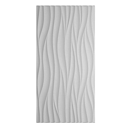 Pack 22 Painéis Parede 3D de Poliuretano Rígido PU HD Geometry Série D Branco 120x60cm - Revestimento Decorativo Interior e Exterior
