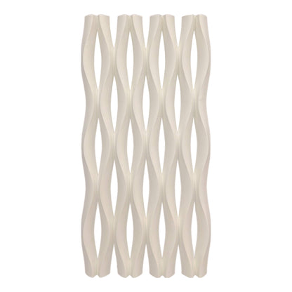 Pack 10 Painéis Parede 3D de Poliuretano Rígido PU HD Wave Board Bege 120x60cm - Revestimento Decorativo Interior e Exterior