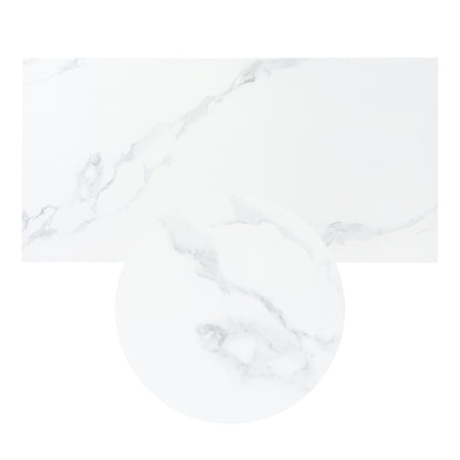 Revestimiento de Pared efecto Mármol Blanco Glaciar 120x60cm - Panel impermeable y fácil instalación