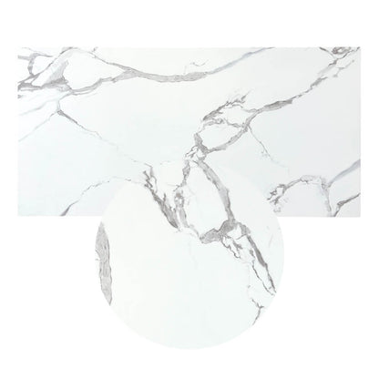 Revestimiento de Pared efecto Mármol Blanco Titanio 120x60cm - Panel impermeable y fácil instalación