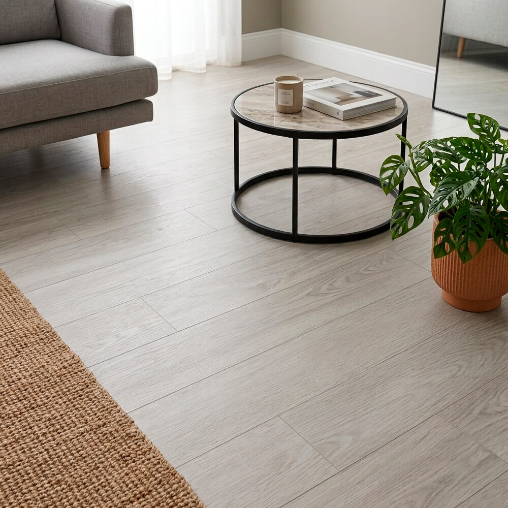 Suelo Vinílico SPC Click Roble Gris Perla con Aislante incorporado - Estocolmo 1250x190x5mm
