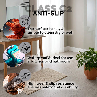 Suelo Vinílico SPC Click Roble Gris Perla con Aislante incorporado - Estocolmo 1250x190x5mm