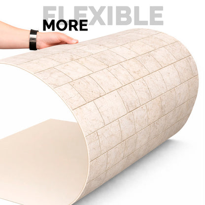 Panel Mural de Piedra Flexible Natural Trieste Mosaic Beige 118x58cm - Revestimiento Pared impermeable