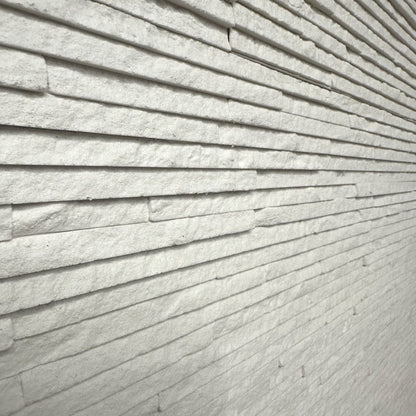 Panel Mural de Piedra Flexible Natural Venecia Blanco 120x60cm - Revestimiento Pared impermeable