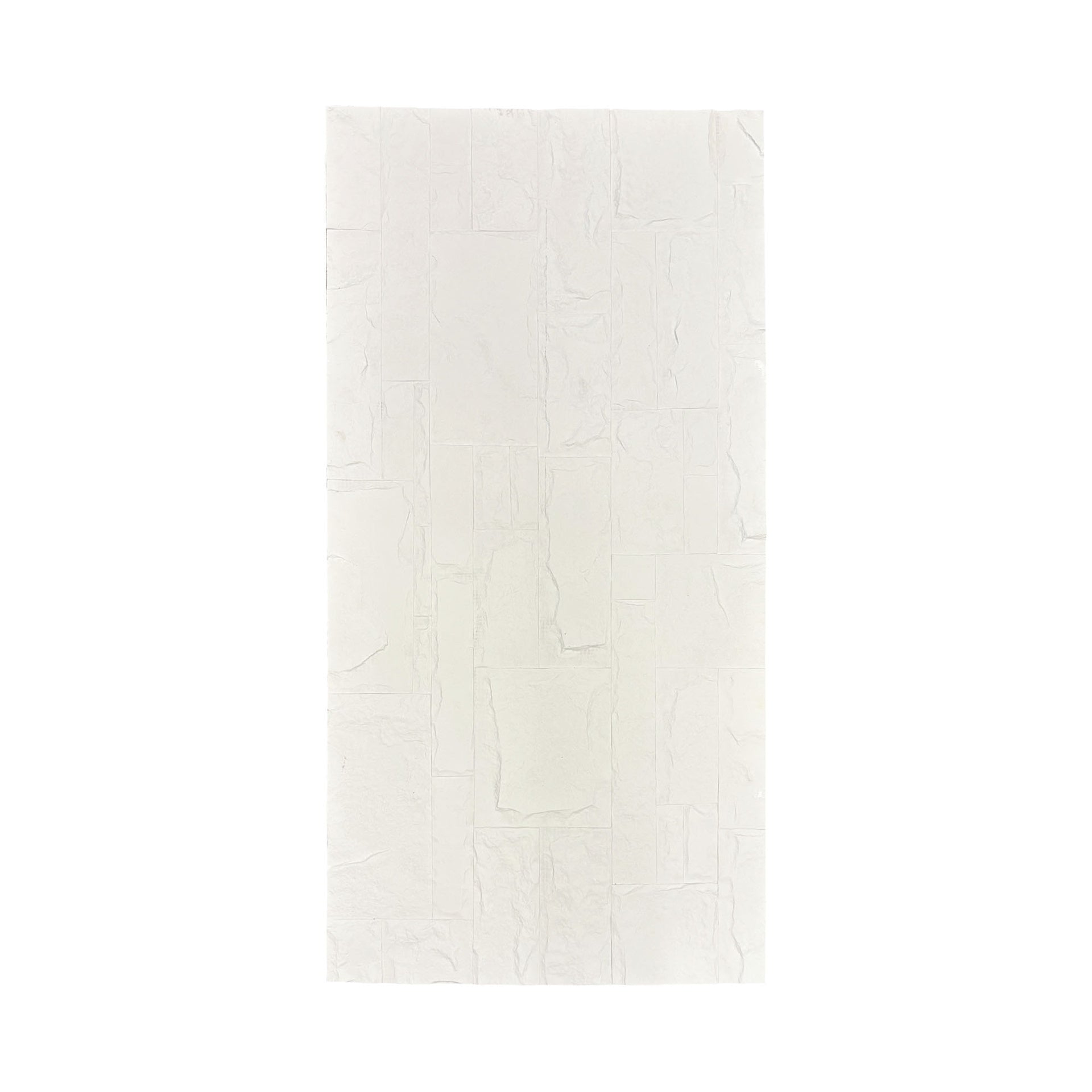 Panel Mural de Piedra Flexible Natural Bari Blanco 120x60cm - Revestimiento Pared impermeable
