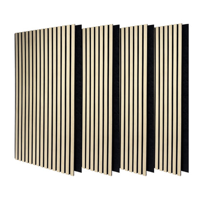 Pack 4 Panel Acústico de Pared Rectangular Roble Claro - Soft 120x60x2cm