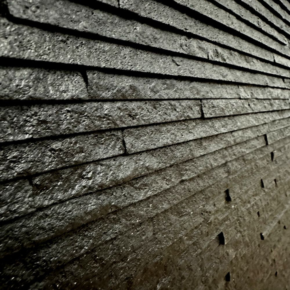 Panel Mural de Piedra Flexible Natural Venecia Negro 120x60cm - Revestimiento Pared impermeable