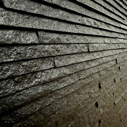 Panel Mural de Piedra Flexible Natural Venecia Negro 120x60cm - Revestimiento Pared impermeable